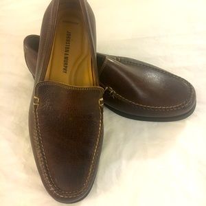 Johnston & Murphy Men’s Sheepskin slip on leather shoes